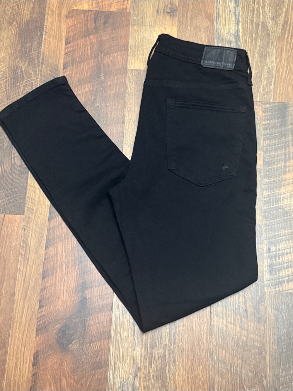 American Eagle AirFlex+ Athletic Skinny Distressed Black Jeans 33x32 NWT